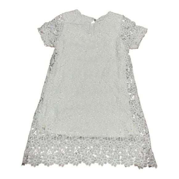 Mexx Kids Dress Girls 8 White Lace Floral Short Sleeve Lined Party Formal Youth - Picture 6 of 6